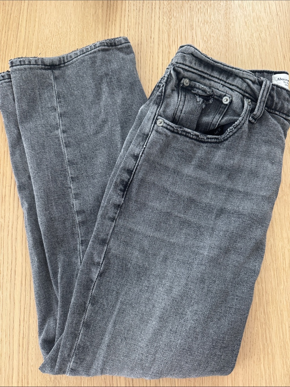 Abercrombie & Fitch Washed Gray Slim Jeans